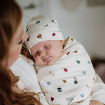 Baby/Kids' Bamboo Beanie | Ditsy Snails