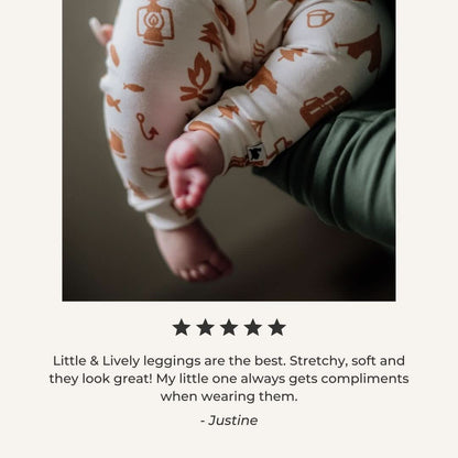 Baby Bamboo Leggings | Eucalyptus Gingham