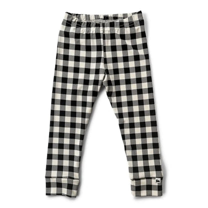 Baby Bamboo Leggings | Blue Checkers