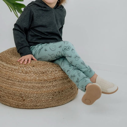 Youth Bamboo Leggings | Orange Smilies