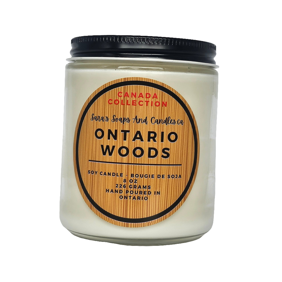 Bougie de Soja Bois d'Ontario - 8 oz