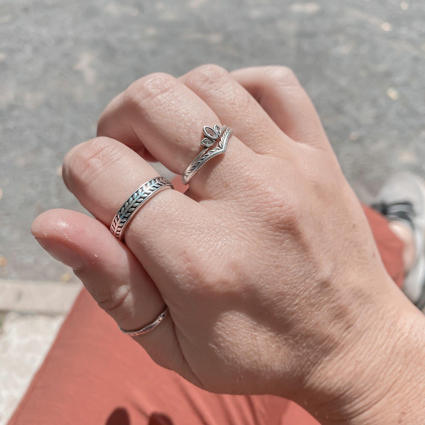 PRINTEMPS | Bague ajustable en argent sterling 925