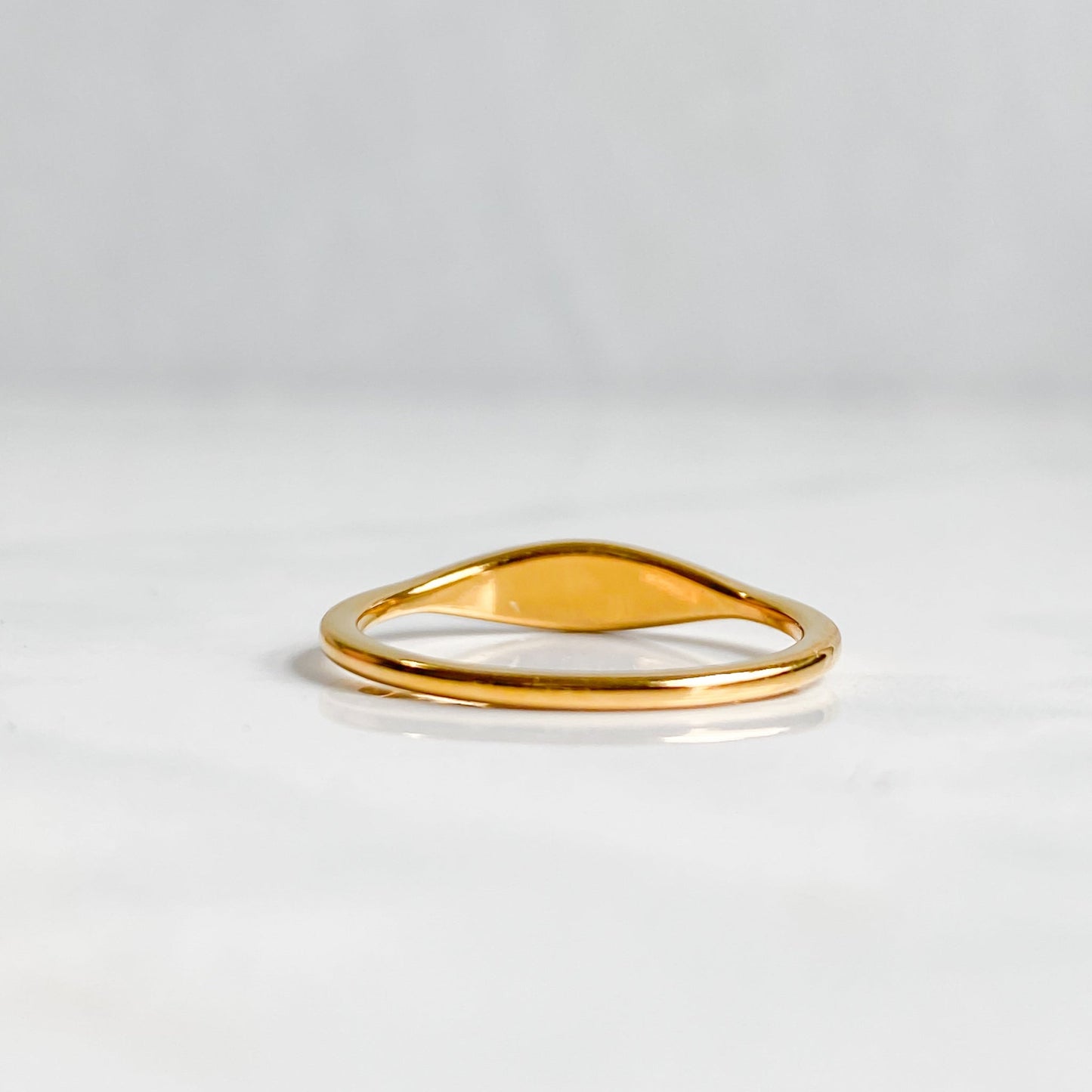 Bague soleil dorée en acier inoxydable plaqué or 18K | ASTRAÉA