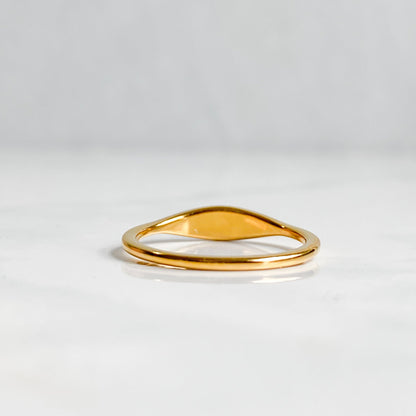 Bague soleil dorée en acier inoxydable plaqué or 18K | ASTRAÉA