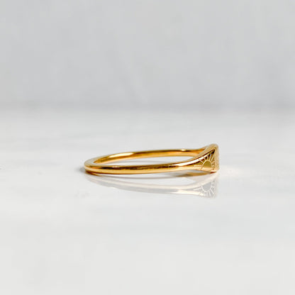 Bague soleil dorée en acier inoxydable plaqué or 18K | ASTRAÉA