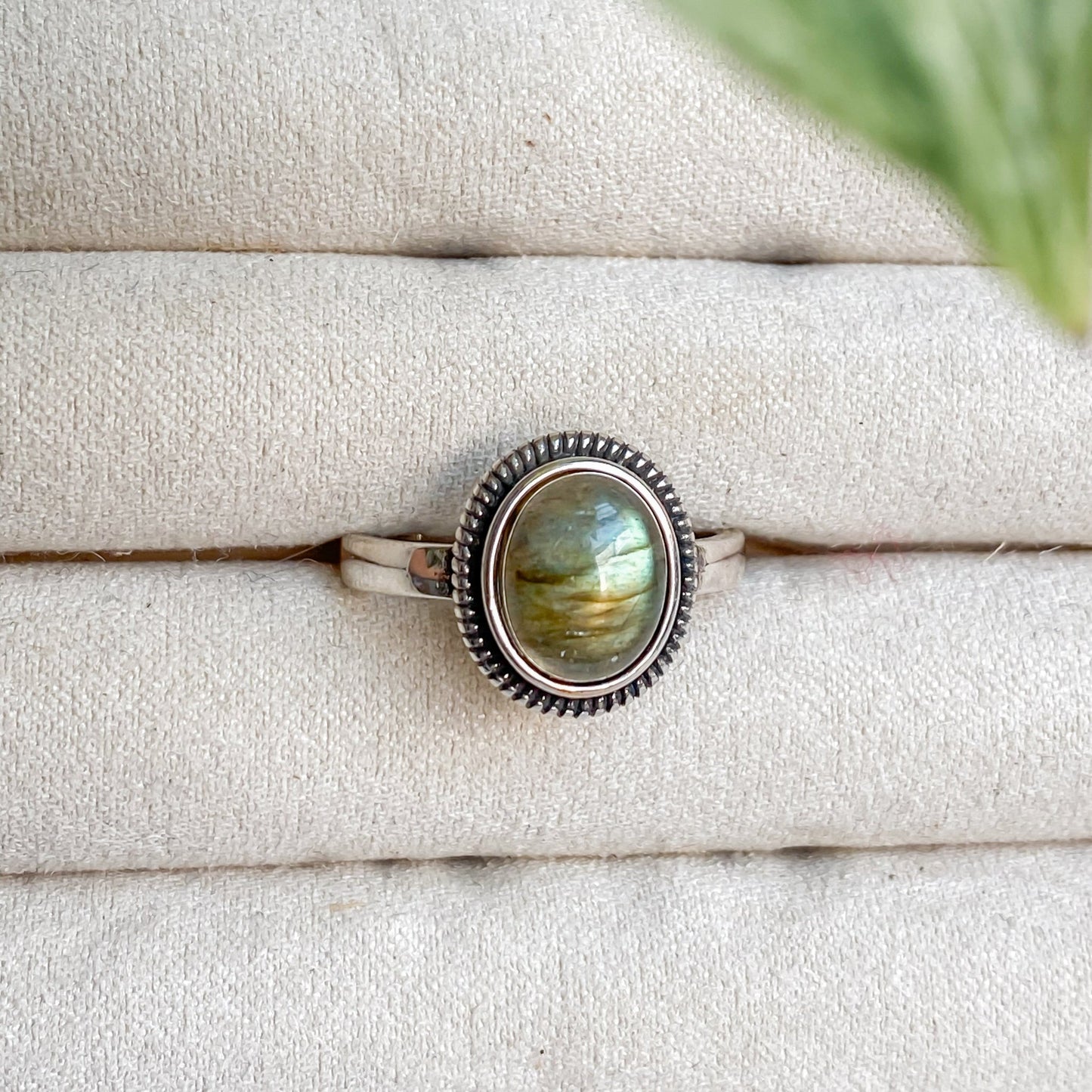 925 Sterling Silver and Labradorite Ring | MORGANE