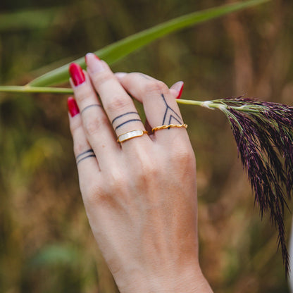 18K Gold Plated Stainless Steel Twisted Ring | RHÉA