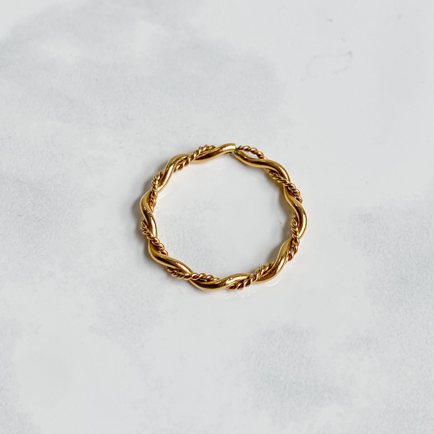 18K Gold Plated Stainless Steel Twisted Ring | RHÉA
