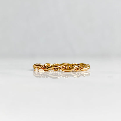 18K Gold Plated Stainless Steel Twisted Ring | RHÉA