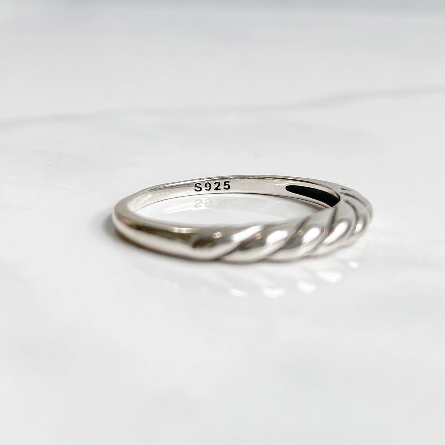 Sterling Silver Twisted Ring | SYLVA
