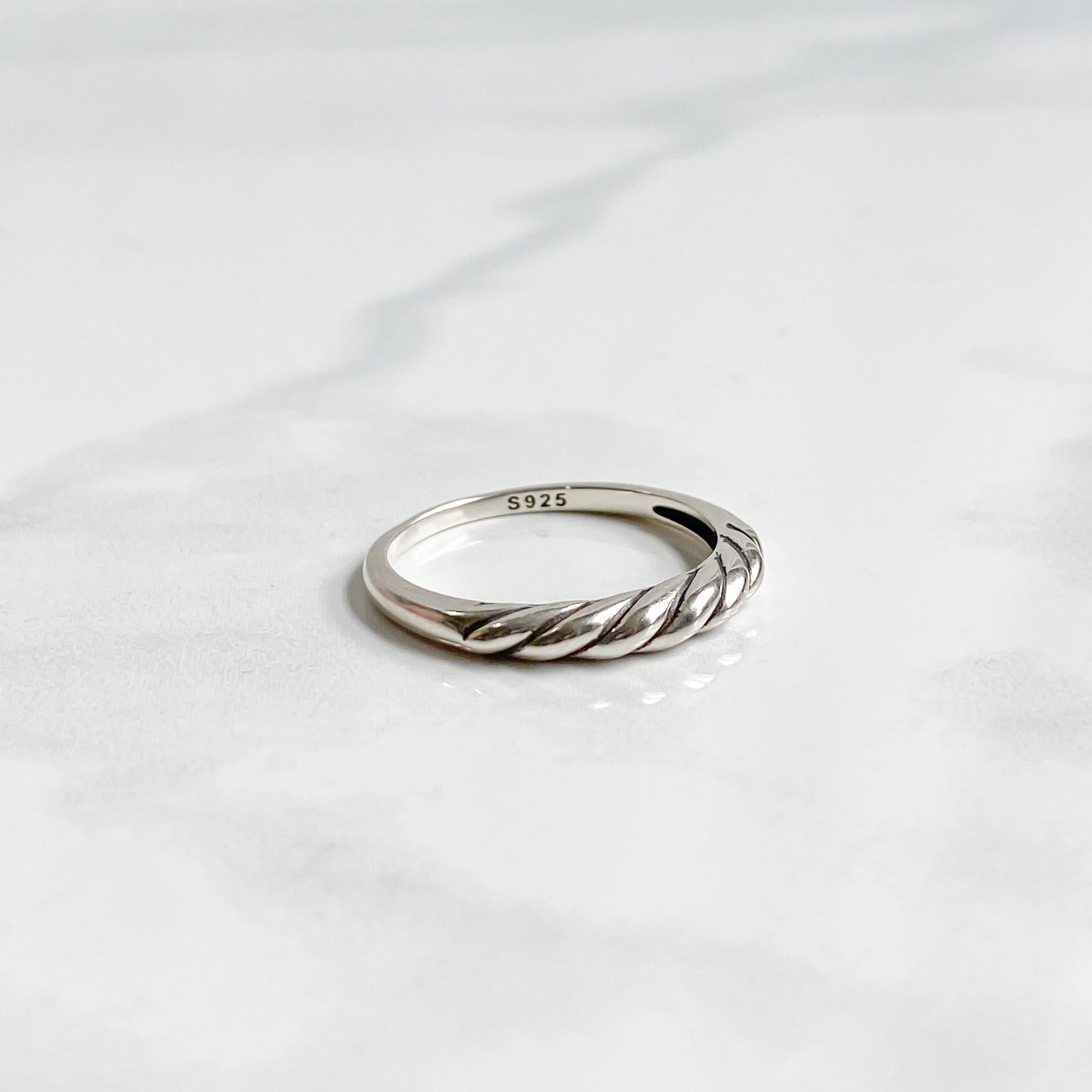Sterling Silver Twisted Ring | SYLVA
