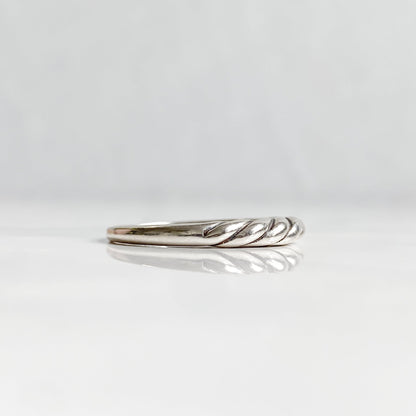Sterling Silver Twisted Ring | SYLVA