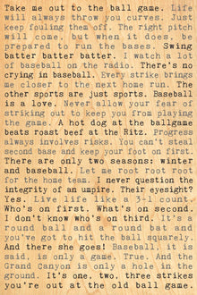 Wood Postcard - Ball Game