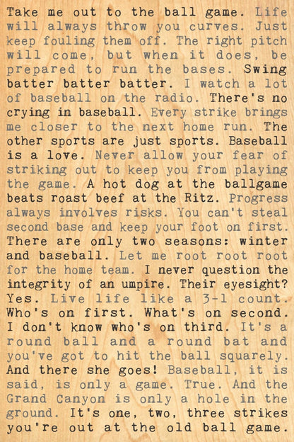 Wood Postcard - Ball Game