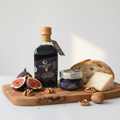 Assortiment Balsamique Gourmand : Vinaigre Balsamique Vieilli (jusqu'à 8 ans), Modène IGP & Perles