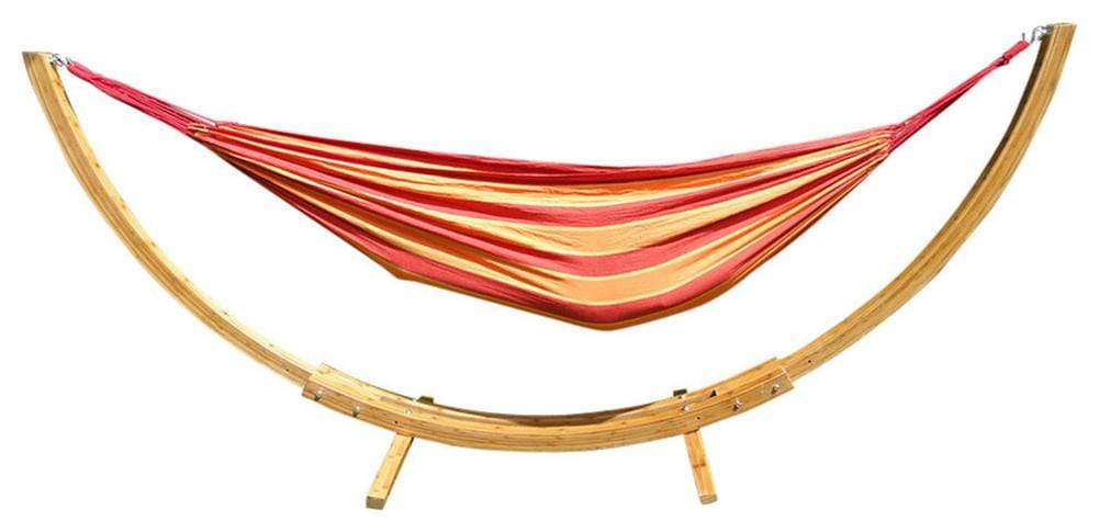 Hamac double de luxe de style brésilien avec support en bambou