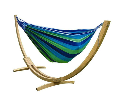 Hamac double de luxe de style brésilien avec support en bambou