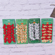 Christmas Tree Bow Ornaments, Festive Holiday Ribbon Decorations