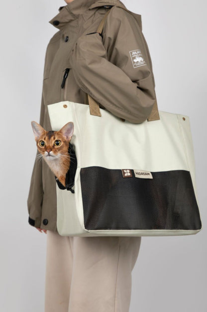 Sac de voyage pour animaux de compagnie à bandoulière Color-Block | Série Momopets™ GoBuddy