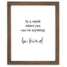 Framed Words - Be Kind