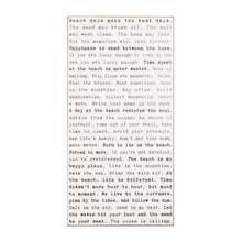 Typewriter Sign - Beach