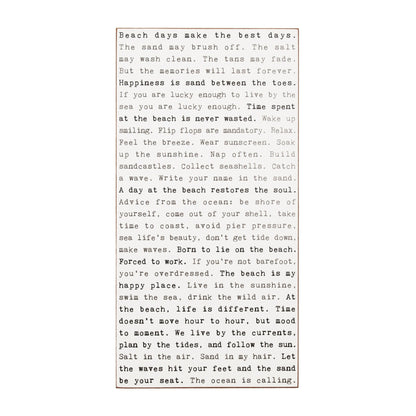Typewriter Sign - Beach