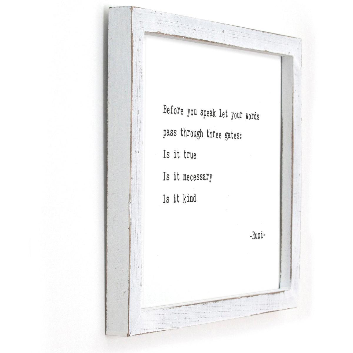 Framed Words - Before You Speak (Rumi)