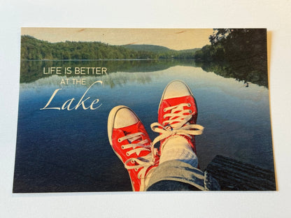 Wood Postcard - Better at the Lake
