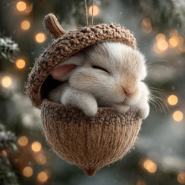 Chestnut Squirrel Hedgehog Christmas Ornament Pendant