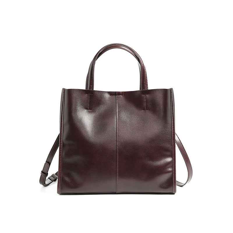 Sac à main élégant et polyvalent en cuir véritable haut de gamme pour femme