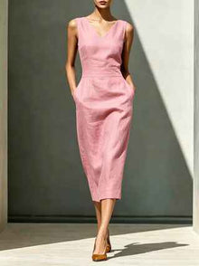 Women's Fashion Solid Color Dress – Elegant Casual Everyday Dress