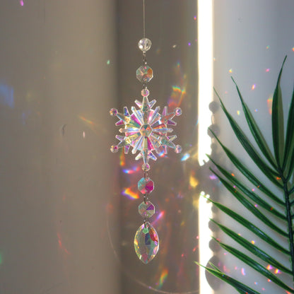 Christmas Snowflake Dreamcatcher - Crystal Acrylic Hanging Ornament