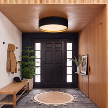 Plafonnier Bilbao doré en tissu pour chambre, couloir et salon