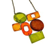 Big Chunky Statement Necklace In Earthy Aesthetic
