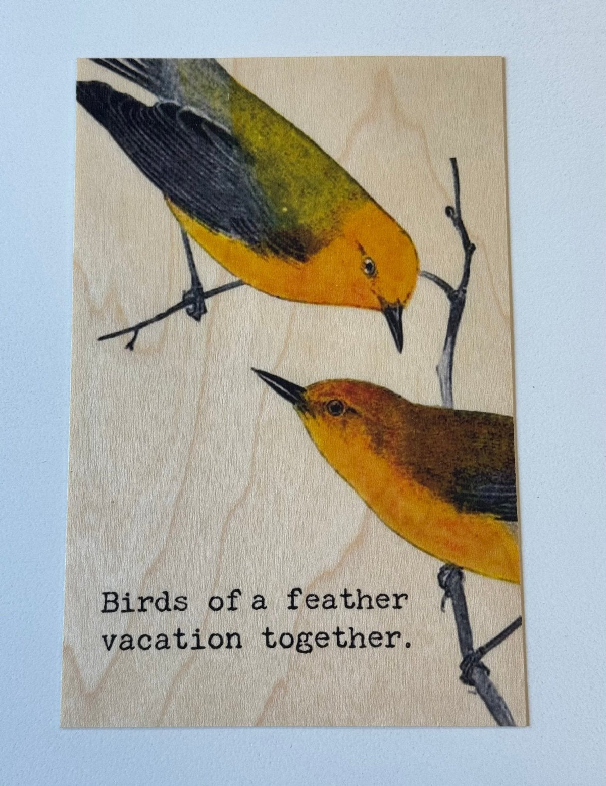 Wood Postcard - Birds of a Feather