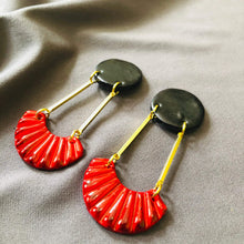Long Art Deco Statement Earrings, Post or Clip On – "Kia"