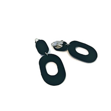 Black Clip On Earrings for Non Pierced Ears- "Pam"