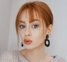 Black Clip On Earrings for Non Pierced Ears- "Pam"