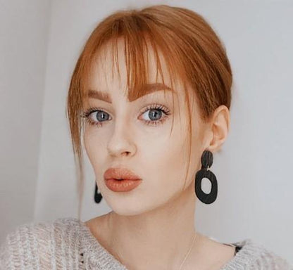 Black Clip On Earrings for Non Pierced Ears- "Pam"