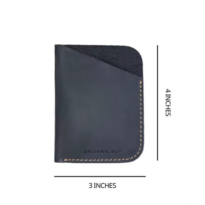 Porte-cartes minimaliste en cuir véritable | Portefeuille fin en cuir fait main