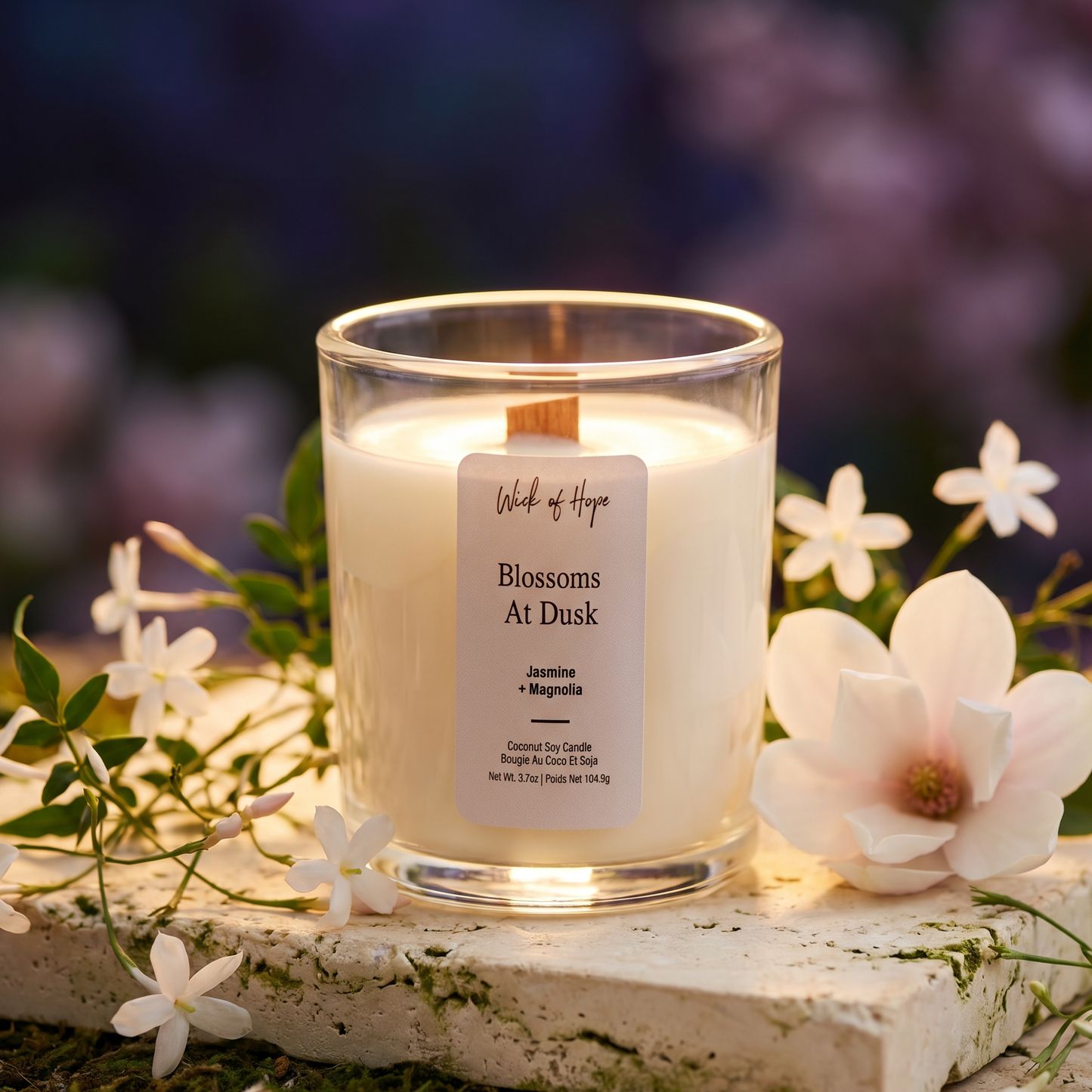 Blossoms at Dusk Candle | Jasmine + Magnolia