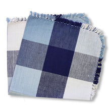 Lemon Tree Ombre Check Indigo Cloth Napkin - Set of 4