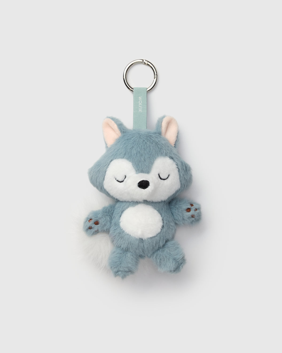 Wolfie Plush Bag Charm - Smoke Blue