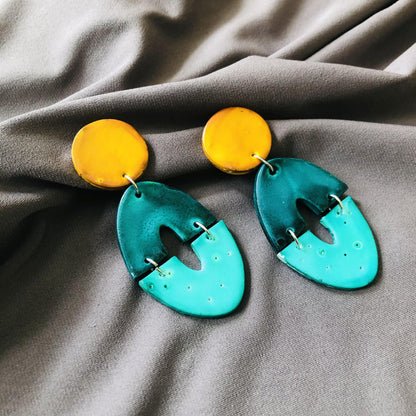 Long Artsy Clip On Earrings for Non-Pierced Ears, Handmade – "Zoe"
