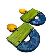 Bold Wide Statement Earrings- "Joan"