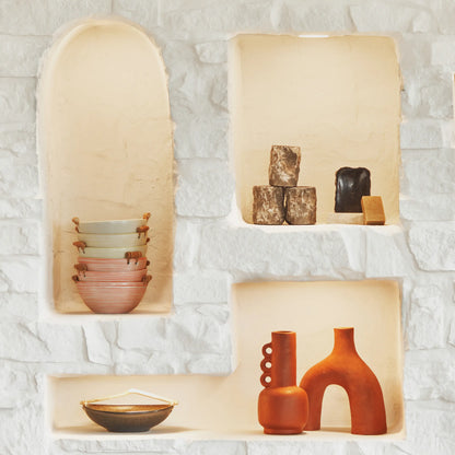 Porte-savon en bois pétrifié