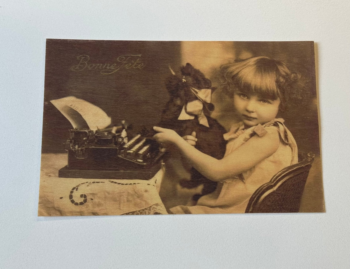 Wood Postcard - Bonne Fete