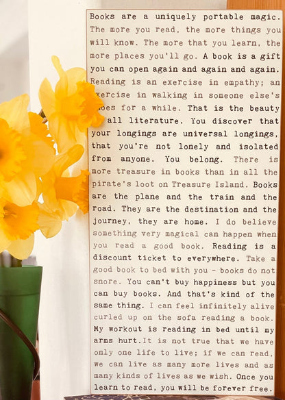 Typewriter Sign - Books