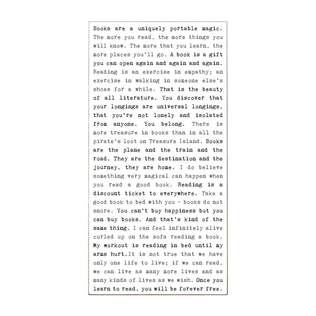 Typewriter Sign - Books