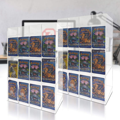 EVORETRO Acrylic Display Stand for Booster  DispenserPacks – Retail Counter Unit with Top Shelf